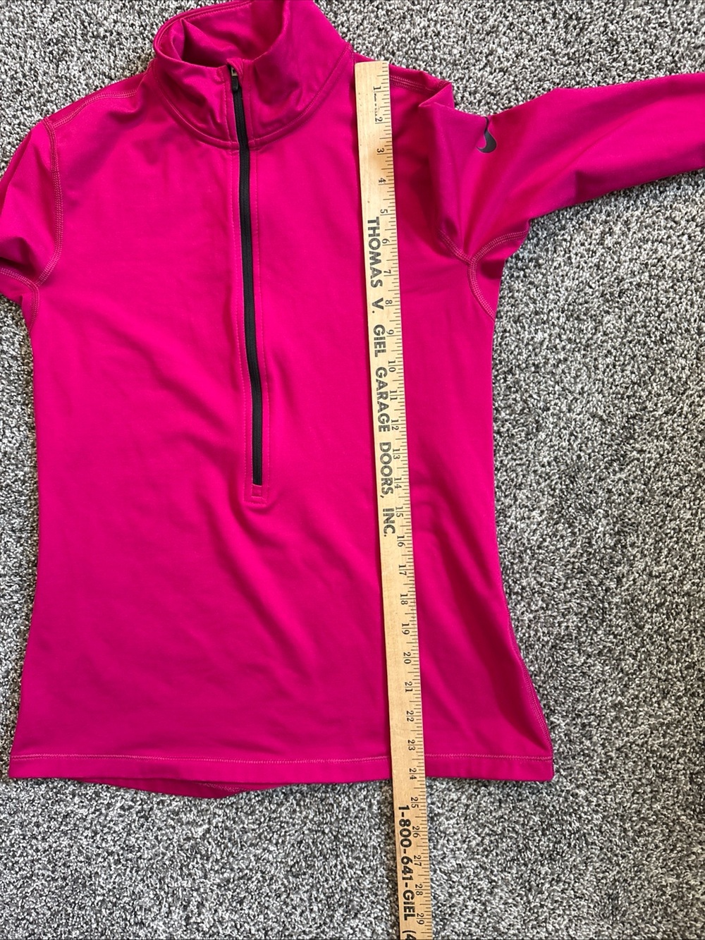 Nike Pro Women’s Dri-fit Quarter Zip Pullover Training Top Size Large Pink Run - Picture 11 of 11